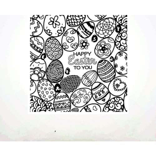 14x14CM Happy Easter eggs day Transparent Seal Clear Stamps Silicone Seal Roller Stamps DIY Scrapbook Album / Card Production