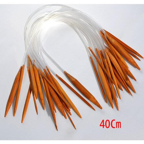 18pcs/Set Bamboo Carbonize Circular Knitting Needles Pins 40cm/60cm/80cm Size 2.0mm-10mm for sweather scarves yarns knitting