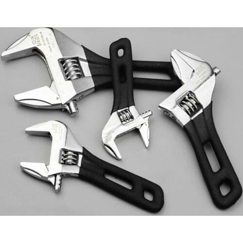4/5/6/8" Adjustable Wrench Universal Short Handle Monkey Spanner Large Open Adjustable Spanners Multi-function Pocket Wrenches