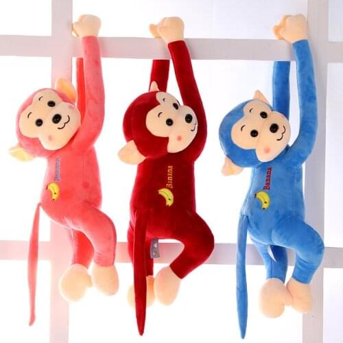 45cm 5 Colors Long Arm Monkey Stuffed Plush Toy Mini Hanging Monkey Dolls for Baby Gift Colorful Doll Banana