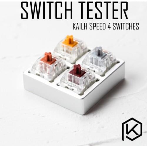 Aluminum Switch Tester 2X2 silver for kailh speed switches bronze copper gold golden silver RGB SMD for Mechanical Keyboard