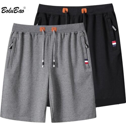 BOLUBAO Summer New Men Casual Shorts Trend Brand Men Solid Color Cotton Running Shorts Drawstring Shorts Male