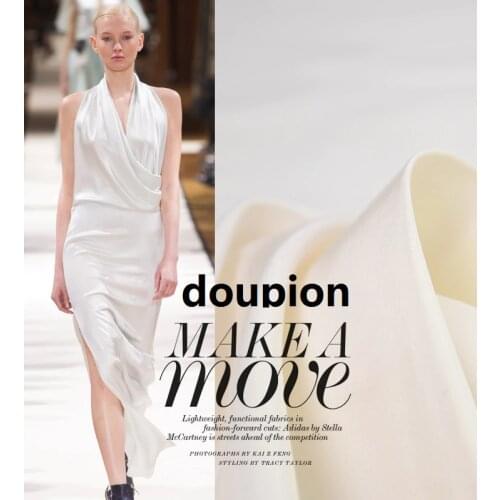 Pure natural natural silk fabrics of silk cloth touch heavy silk fabric 23 doupion cloth fabric width