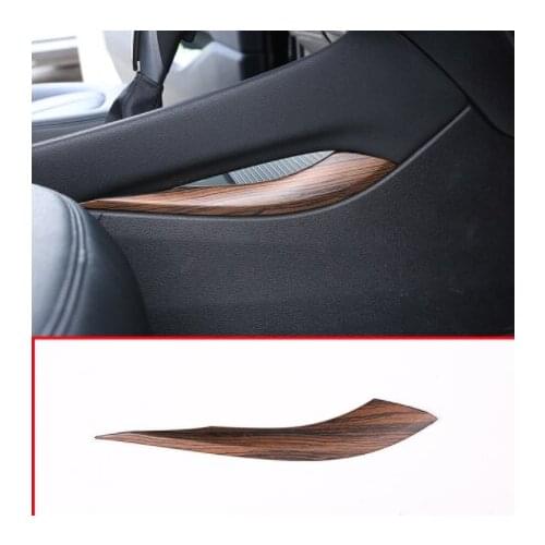 Pine Wood Grain Passenger Left Side Decoration Strip Trim For BMW X1 F48 2016-2018 X2 F47 2018