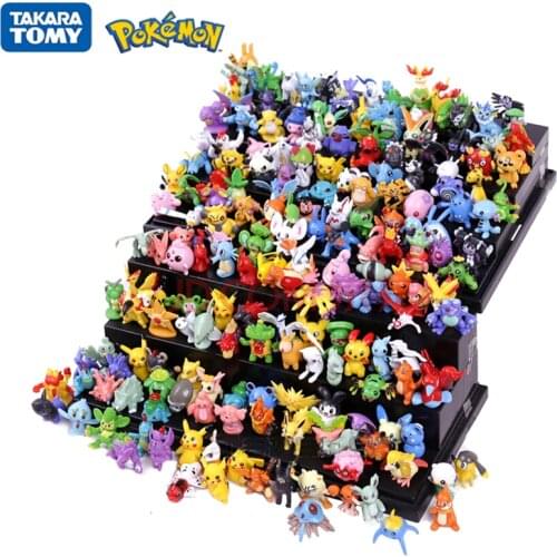 144Pcs Different Styles Pokemon Figures toys Model Collection 2-3cm Pokemon Pikachu Anime Figure Toys Dolls Child Birthday Gift