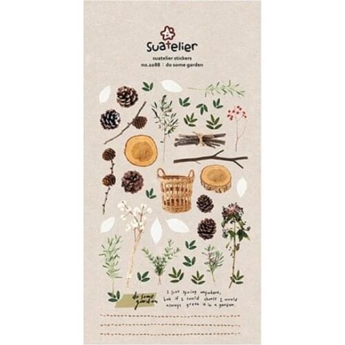 Korea Brand Sonia Scrapbooking Die Cut Sticker Do Some Garden Stationery Hobby DIY PVC Diary Craft Decoration Suatelier Stickers