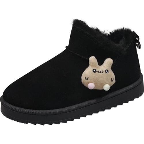 Fashionable personality rabbit dress up warm boots plush Martin boots