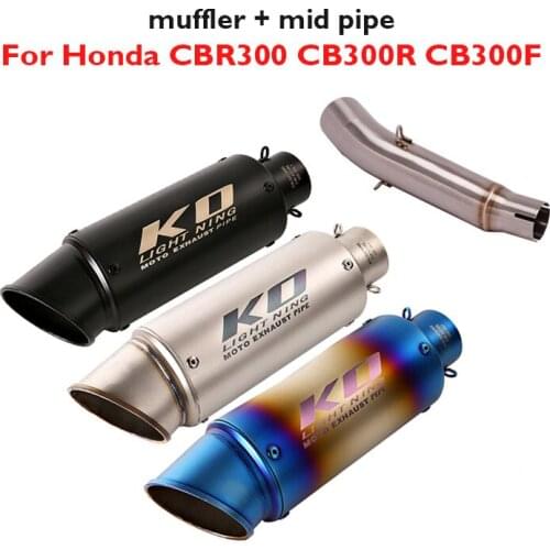 Motorcycle CBR300 CB300F CB300R Exhaust Muffler Escape Silencer Link Tube Connection for Honda CBR300 CB300R CB300F 2018-2020