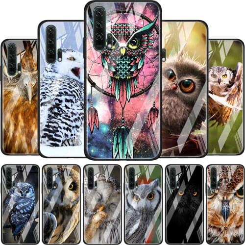 Camouflage Owl Animal Soft Tempered Glass Cover For Honor 30 20 10 9X 8X Lite Pro Plus Phone Case Coque Shell
