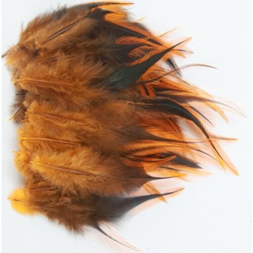 Natural 12-15CM (5-6 inches) Pheasant Silver Edge Pointed Dyed Orange 100PCSDIY Craft Ornament Material Dream Catcher Feather