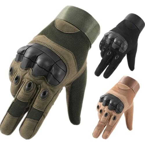 Rubber Knuckle Full Finger Tactical Gloves Men Military Paintball Airsoft Outdoor Climbing Riding Army Combat Male Sports Gloves