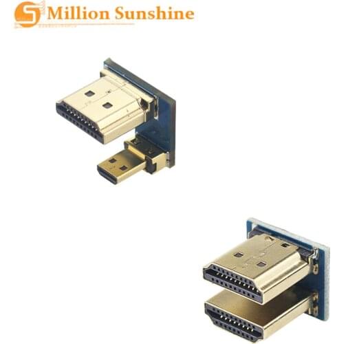 1080P HDMI to Micro HDMI Converter Male to Male Adapter for Raspberry Pi 3/4 HDMI LCD Touchscreen Display RPI133