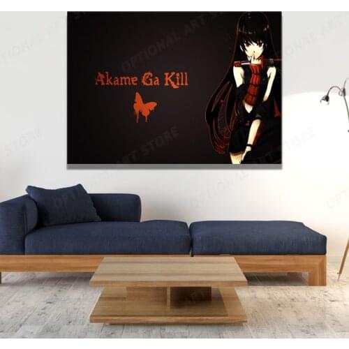 Anime figure poster akame ga kill home living bedroom decoration wall art modern picture high definition modular frames