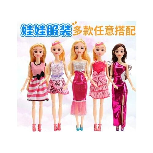 Various Styles Of small Dress Doll Fashion Clothes Accessories For 30 Cm Barbies Dolls Gift(excluding shoes
