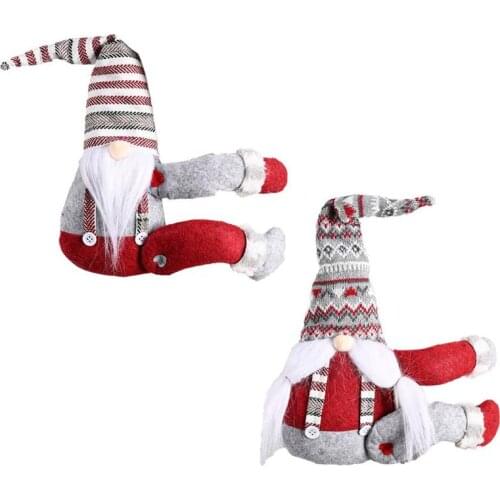 Christmas Curtain Buckle Swedish Gnome Doll Ornament Tieback Fastener Holder Living Room Window Decorations Bedroom Home Decor