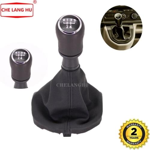 For VW Transporter Multivan Caravelle T6 T7 2016 2017 2018 2019 Car 5 Speed Gear Shift Stick Knob Level With Leather Boot