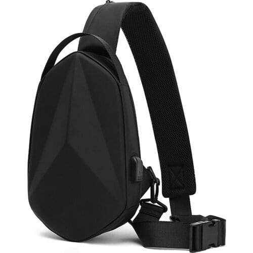 Multifunction Crossbody Bag for Men Shoulder Messenger Bags Anti-theft USB Charging Short Trip Chest Bags