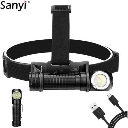5 Modes XML2 LED Mini Headlight USB Charging Headlamp Magnetic 18650 Flashlight Waterproof Head Torch For Night Fishing Hunting