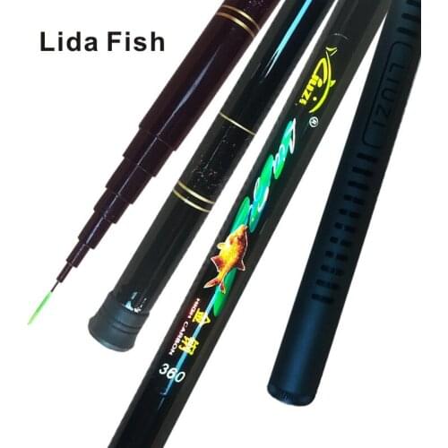 LidaFish Brand 2.7-7.2m super hard-adjustable glass steel stream beginner special fishing rod student family leisure choice