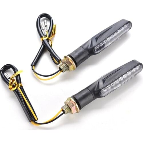 2PCS/Lot Hot Sale Universal Motorcycle Turn Signal Light Amber And Blue Color 12 LED SMD Indicator Blinker Flash Bike Lamp