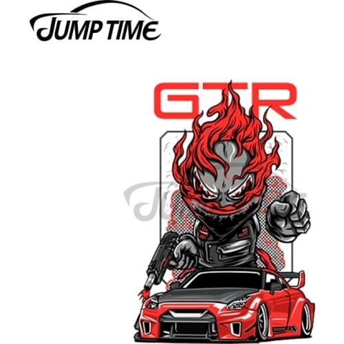 Jump Time 13 x 5.8cm For Nissan Skyline R35 GTR Car Stickers Vinyl Material Decal Car Accessories Graffiti Creative Decoration