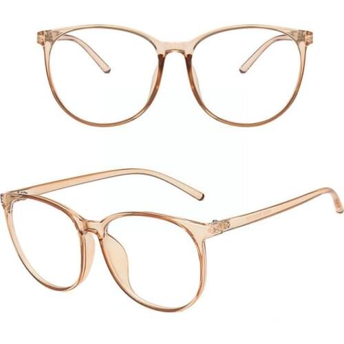 Women Transparent Computer Glasses Frame Men Anti Blue Round Glasses Eyewear Spectacle Light Clear Eyeglass Optical Blockin W2Q6