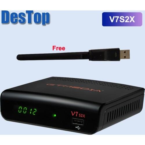 1PC FTA 1080P Gtmedia v7 s2x DVB-S2 Satellite Receiver usb wifi gtmedia v7s2x Digital Receptor Upgrade Freesat v7s HD no app