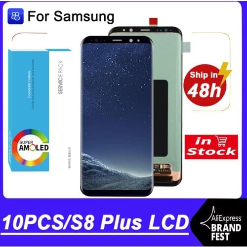 10PCS/Lot 6.2'' Original AMOLED Display For Samsung Galaxy S8 Plus G955F G955FD Full LCD Touch Screen DIgitizer Repair Parts