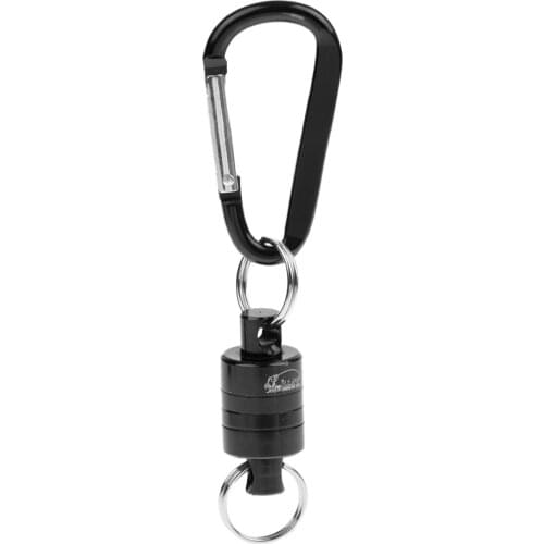 2 Pieces Strong Pull Release Magnetic Net Landing Net Holder Gear Release Tool for Fly Fishing Tackle Accessory Tool Black