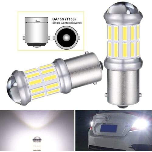 2x 1156 BA15s 7506 P21W 1800Lm LED Car Turn Signal Brake Bulb Auto Reverse Lamps Daytime Running Light white 12V White 6000k