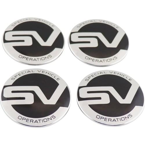 4pcs 63MM Black SV for 98-16 LR2 LR3 LR4 Wheel Cover Hub Center Caps emblem Bedge