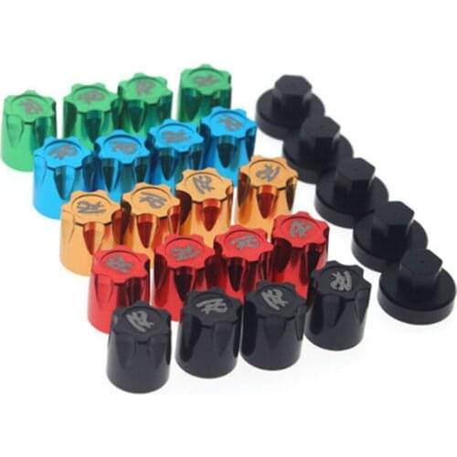 4 pcs RC Car Wheel Nuts Decorative M4 Nut Wheel Center Cap Dust-proof for 1/10 1/8 TRX4 SCX10 RC Car Parts Accessories