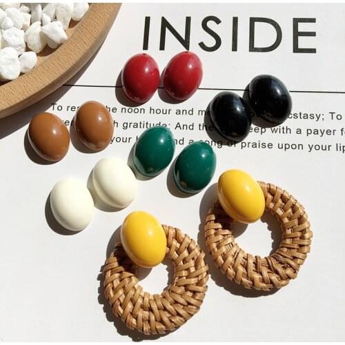 5pcs 17mm Small Oval Resin Beads For Jewelry Charm Findings DIY Stud Earring Earrings Glass Cabochon Tray Patch Accessory F335