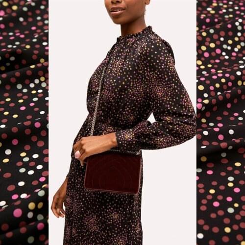 50x150 cm new fashion show digital printing rainbow dot printed skirt handmade DIY clothing polyester fabric cloth for sewing