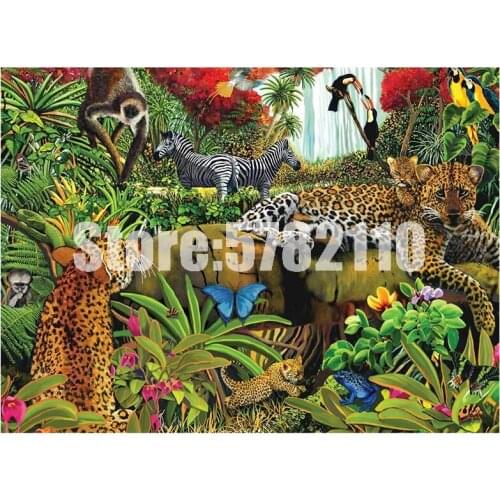 Diamond Embroidery 5D DIY Diamond Painting Wild Jungle Birds Cheetah zebra Cross Stitch Rhinestone Mosaic Home Decor Crafts
