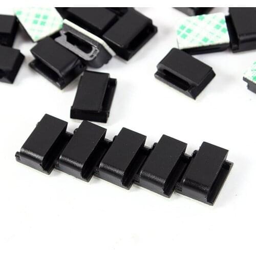 Car Self-adhesive Rectangle Holder Wire Tie Clamp Clips Cord Cable Fixer Organizer Drop Adhesive Wholesale 100Pcs/lot