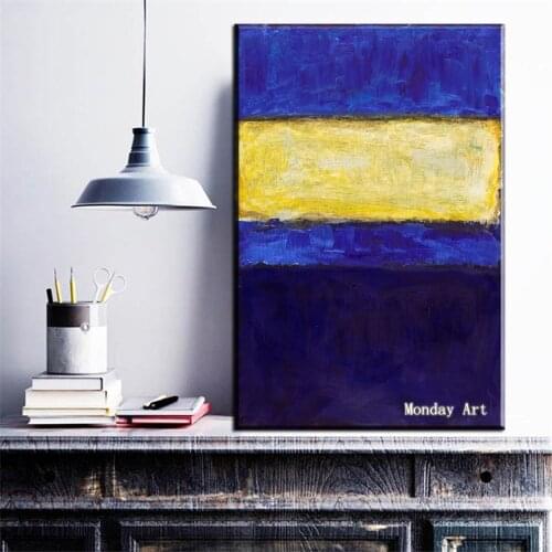 Large Size hand painted Mark Rothko Famous Abstract Paintings Canvas Wall Art Pictures Home Decor For Living Room hotel bedroom