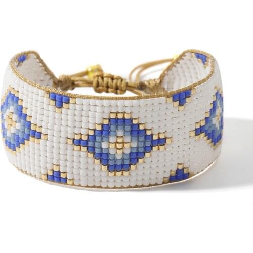 Rttooas Fashion Geometric Miyuki Beaded Bracelet Womens Pulseria Mujer Bileklik Hand Woven Accessories Jewelry Friendship Gift