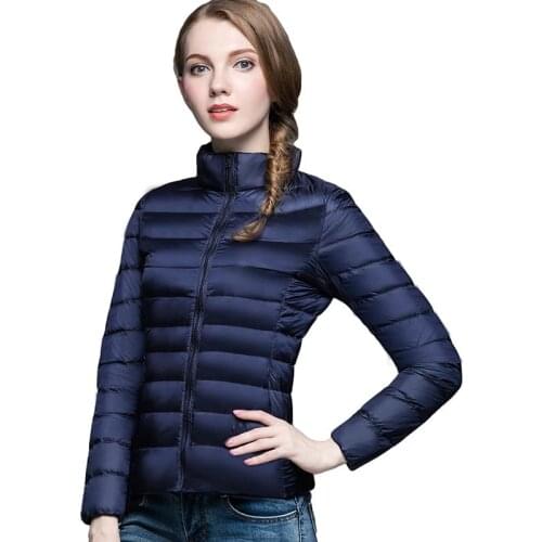 Brand Down Jacket Women Ultra Light Down Jacket Women Feather Windbreaker Lightweight Short Coat Parkas 90% Duck Coat Overcoat