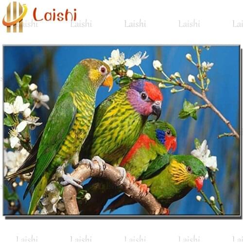 Home art Diamond Painting Color parrot 5d DIY animal Diamond Embroidery full Square Round Diamond Mosaic rhinestone home decor