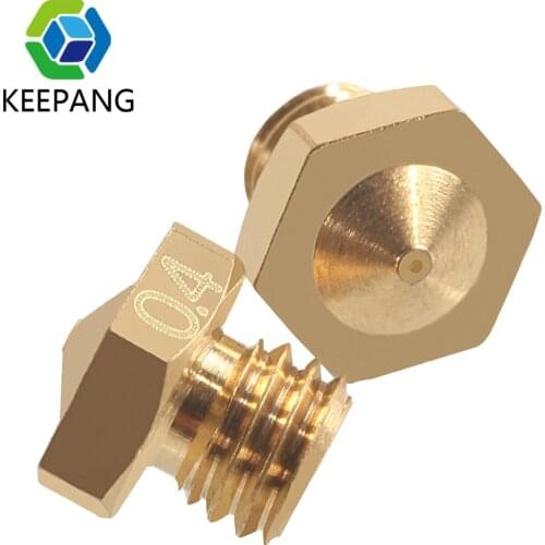 Kee Pang 10Pcs Mixed Colors 2 in 1 out E3D V6 Nozzles M5 Thread 3D Printer Hotend for 1.75mm Filament