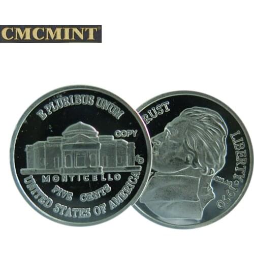 1 Gram Pure Silver 1950 Monticello 5 Cent Copy Coin United States Of America Replica Coins Collection Souvenir Gift A065