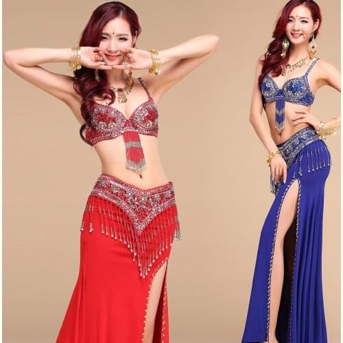 New Women Belly Dance Costume Oriental Bellydance Skirt Bollywood Stage Performance Costumes Bra Skirt Bellydancing Wear DN9418