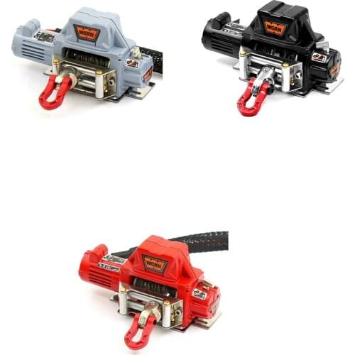 Metal Steel Wire Automatic Simulated Winch for 1/10 RC Crawler Car Axial SCX10 90046 Traxxas TRX4 D90 Redcat