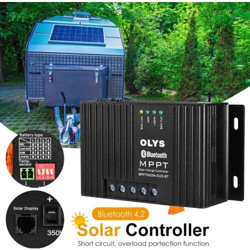 MPPT Solar Controller MPPT5025A-Duo-BT Solar Panel Dual Battery Charging Solar Controller With Bluetooth RV Pv Controller Carton