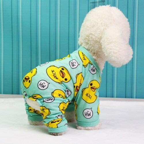 New Hot Sale Winter Warm Puppy Pet Dog Pajamas Cotton Pet Clothes Chihuahua Yorkie Puppy Cartoon Clothing Jumpsuit