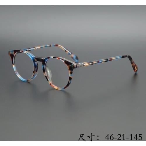 Update version Vintage mixed Acetate Retro round eyeglass frame OV5256 Sir O'Malley women men original box case prescription len