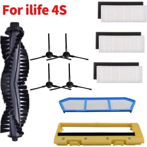 Main Roller Brush Dust HEPA Filter Side Brush Mop For ILIFE A4s Robot Vacuum Cleaner Chuwi ilife A4s Spare Parts Accessories