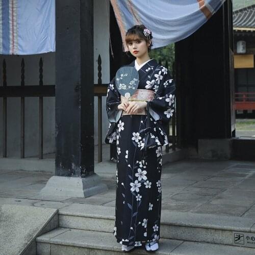Japanese Yukata Kimono Dress Female Costume Japanese Dresses Haori Obi Yukata Women Traditional Japanese Kimonos Cosplay 11201