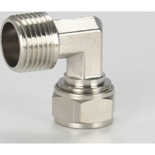 Pneumatic quick plug connector Copper Eblow fast screw male through 1/8 to 6mm / 8mm /10mm